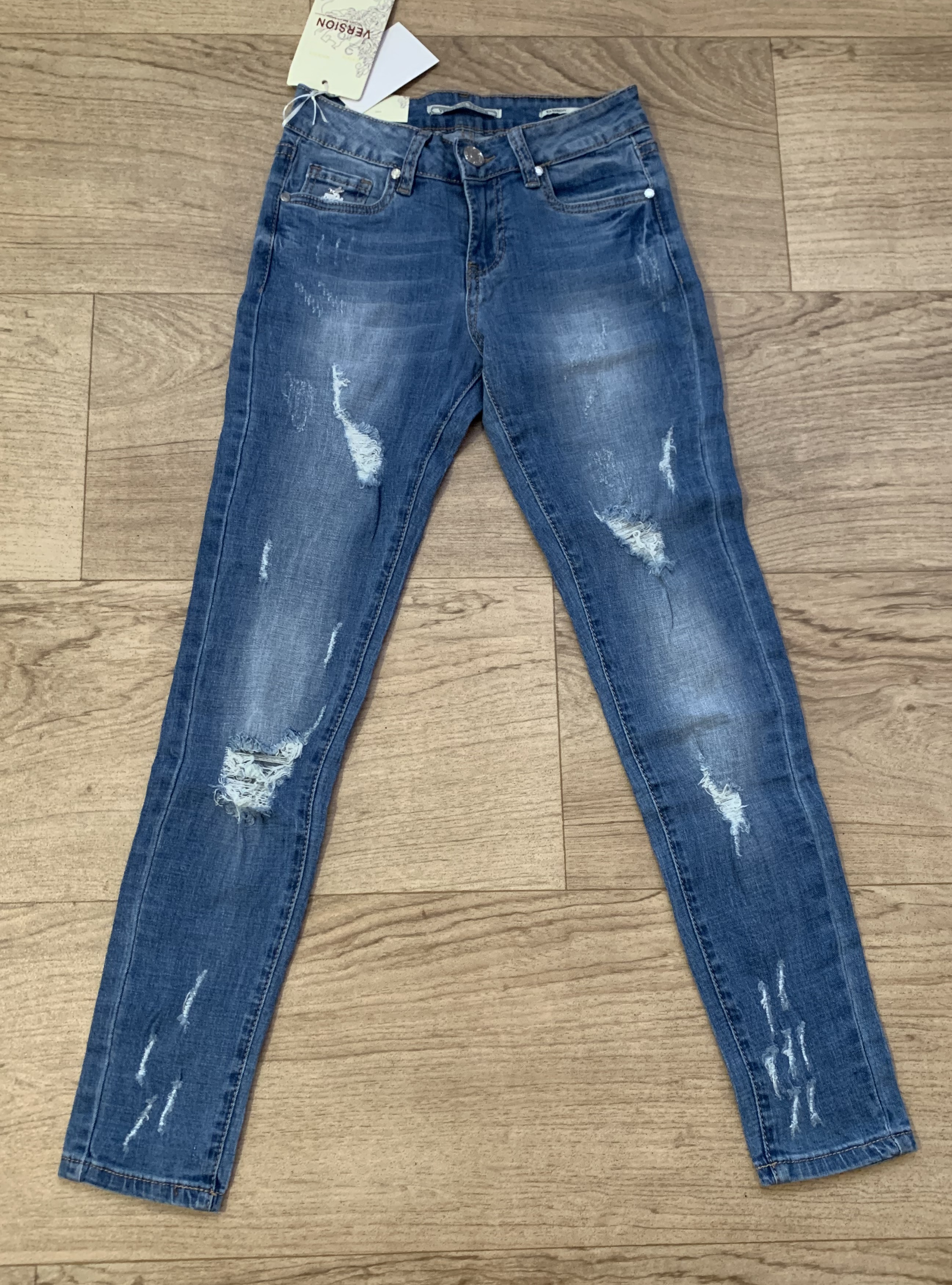 Dívčí modré džíny 152