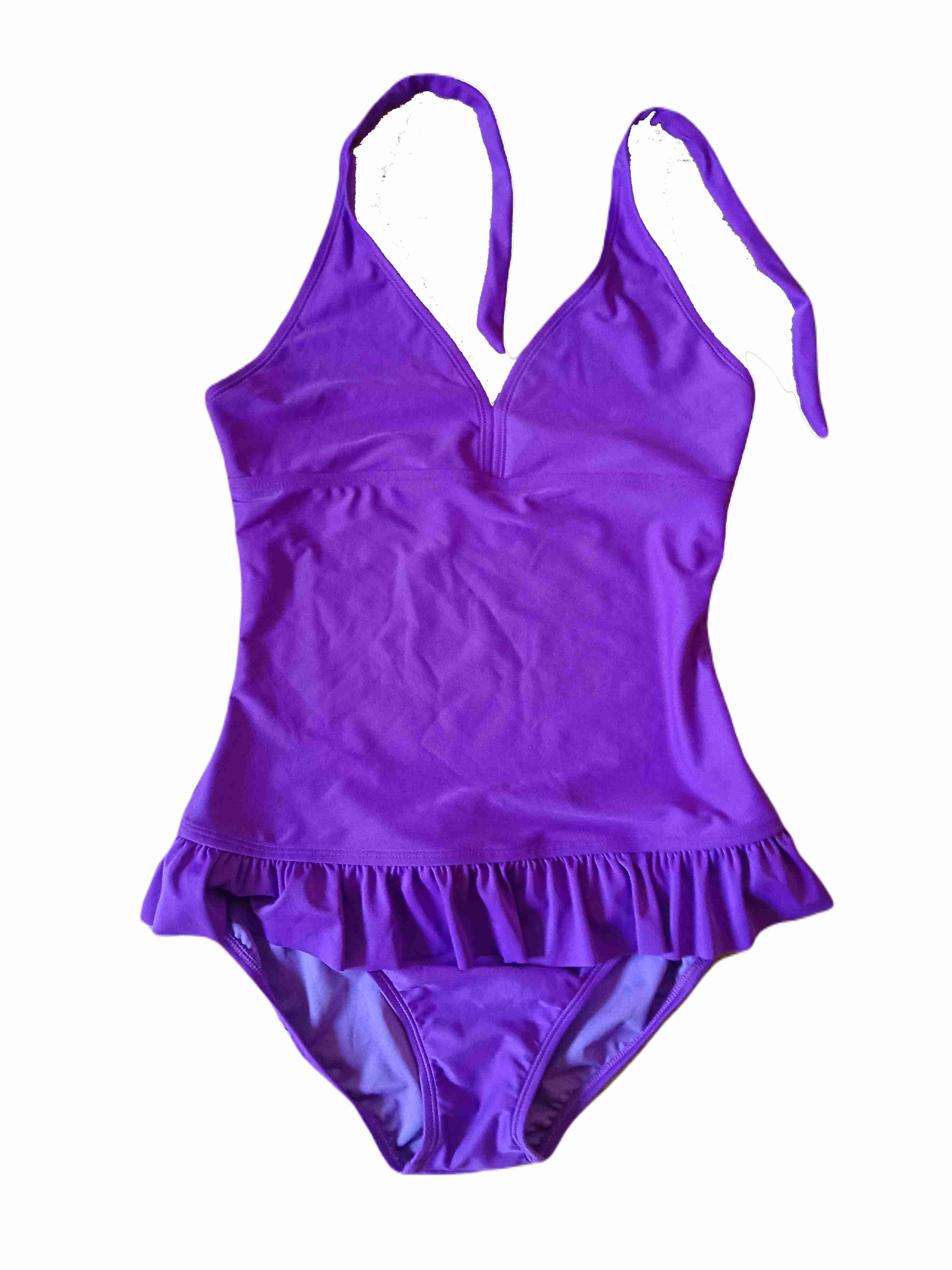 Jednodílné plavky fialové 42/XL