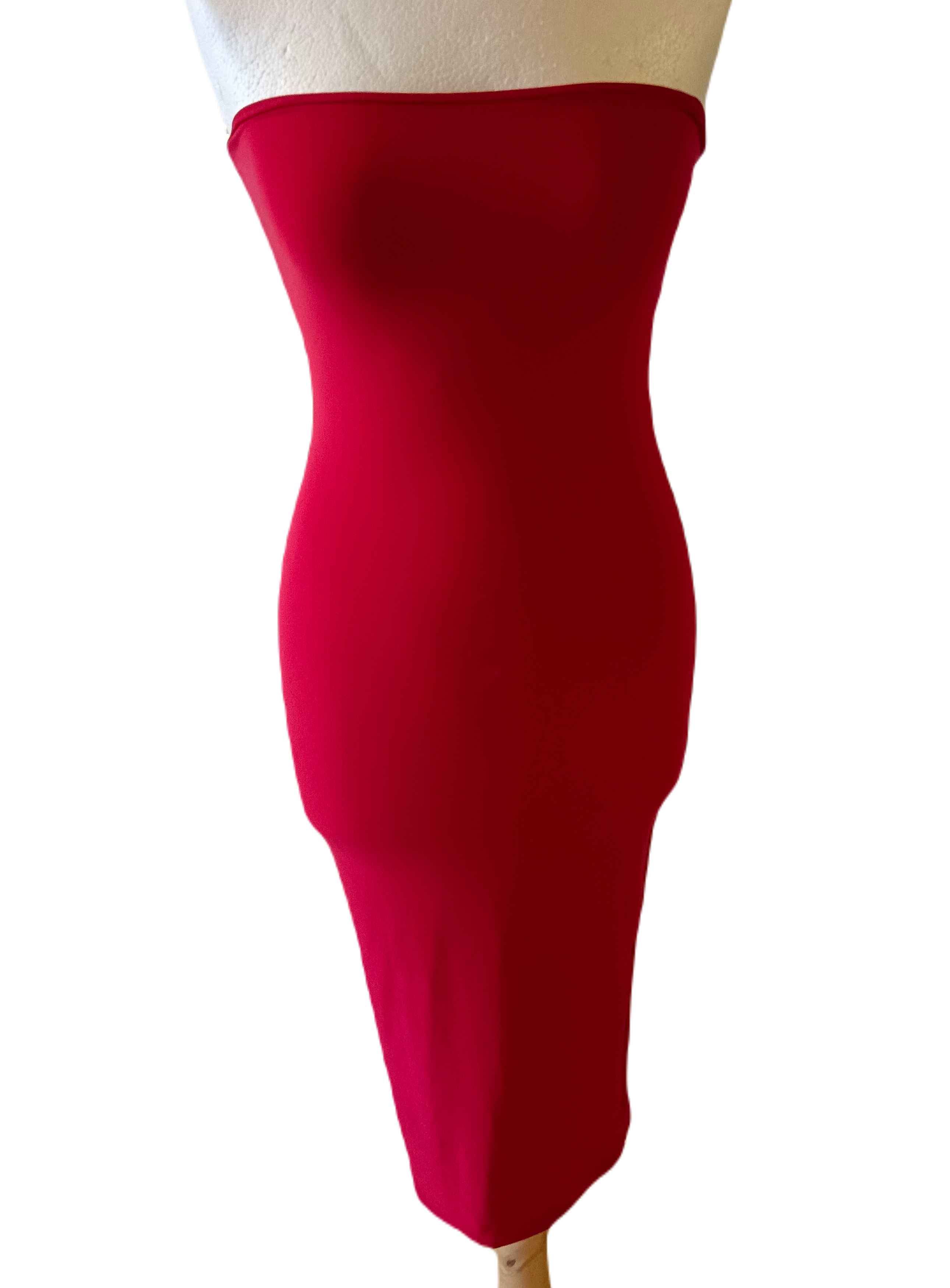 Červené přiléhavé šaty 34/XS